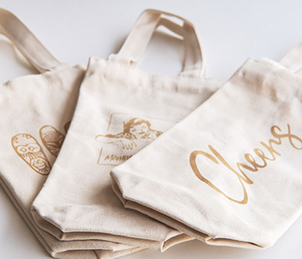 Laser Engraving Canvas Wine Bags