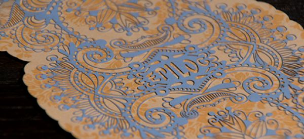 laser cut lace pattern overlay