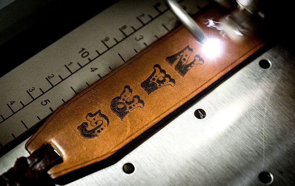 Laser Engraving a Leather Bookmark