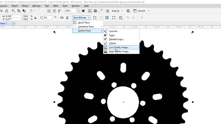 traçar bitmap powertrace