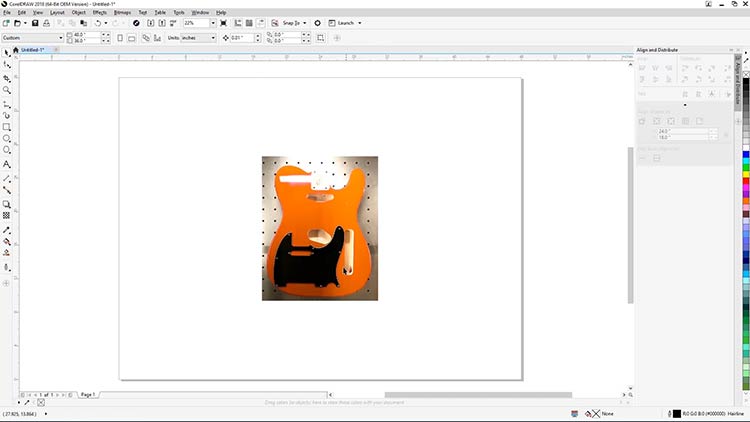 Busque la imagen recortada dentro de CorelDRAW