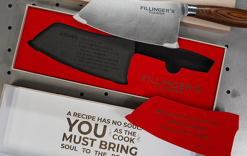 Enduramark Engraved Chefs Knife Gift Package