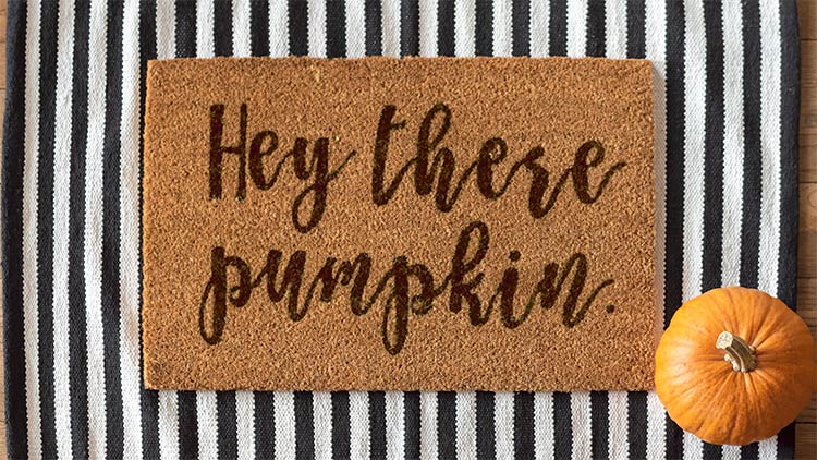 coir doormat seasonal holiday umpkin themed doormat