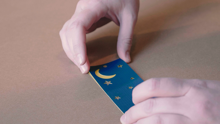 Assembling laser cut bookmarks