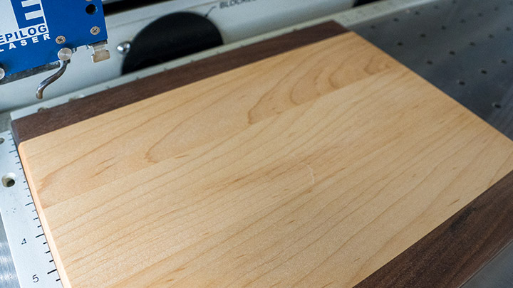 cutting board in laser engraver