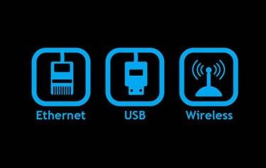 Connessioni Ethernet, USB e wireless