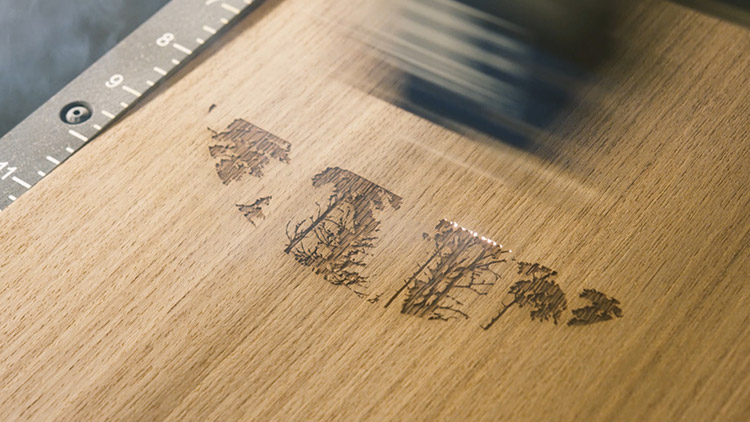 laser engraving adhesive wood veneer hat brims