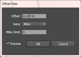 Offset Dialog Default Settings