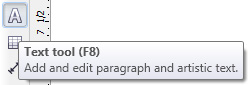 coreldraw text tool