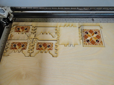 vector cutting box inlay pattern