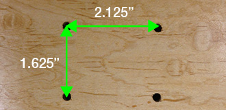 measure the skateboard truck holes
