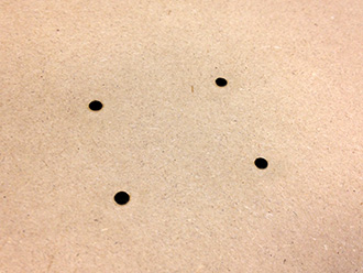 laser cut skateboard truck holes