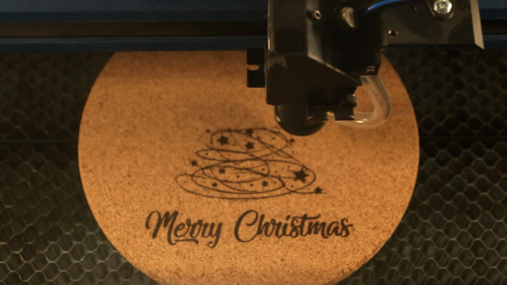 laser engraving cork potholders