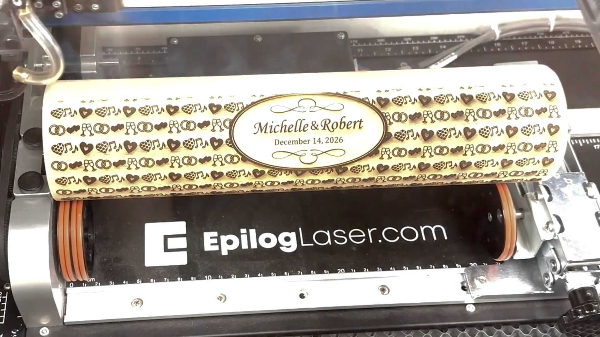 Laser engraving rolling pin
