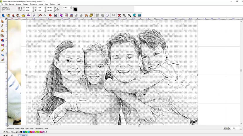 Preview of the final family image ready for export