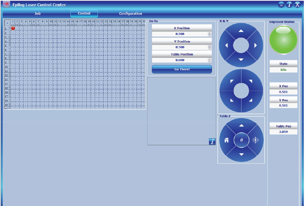 Fusion M2 Epilog Control Center