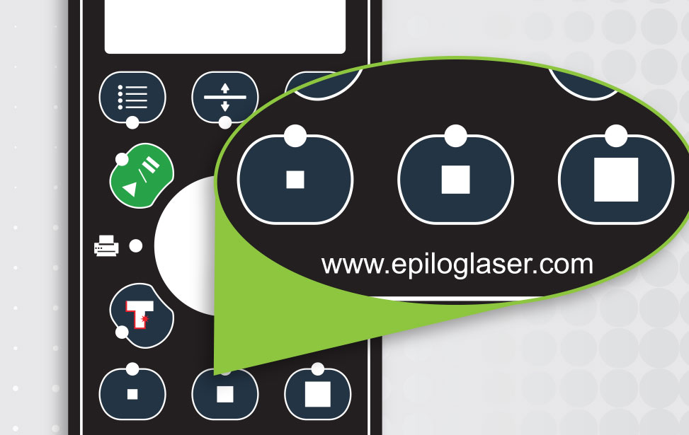 The G2 laser lets you change the table size from the keypad.