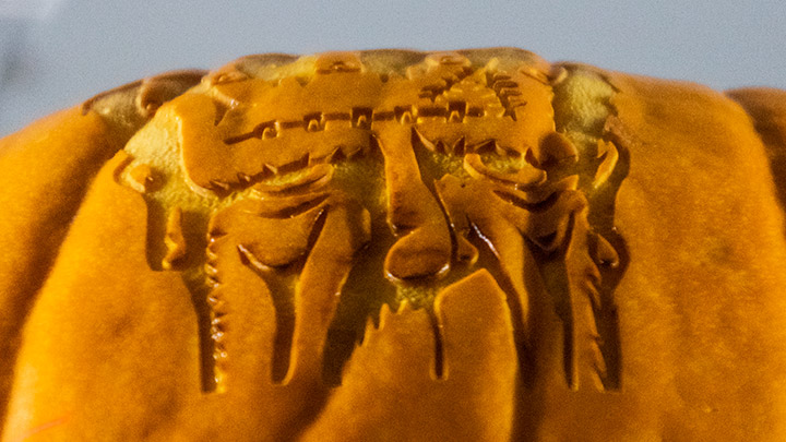 Engraving a pumpkin