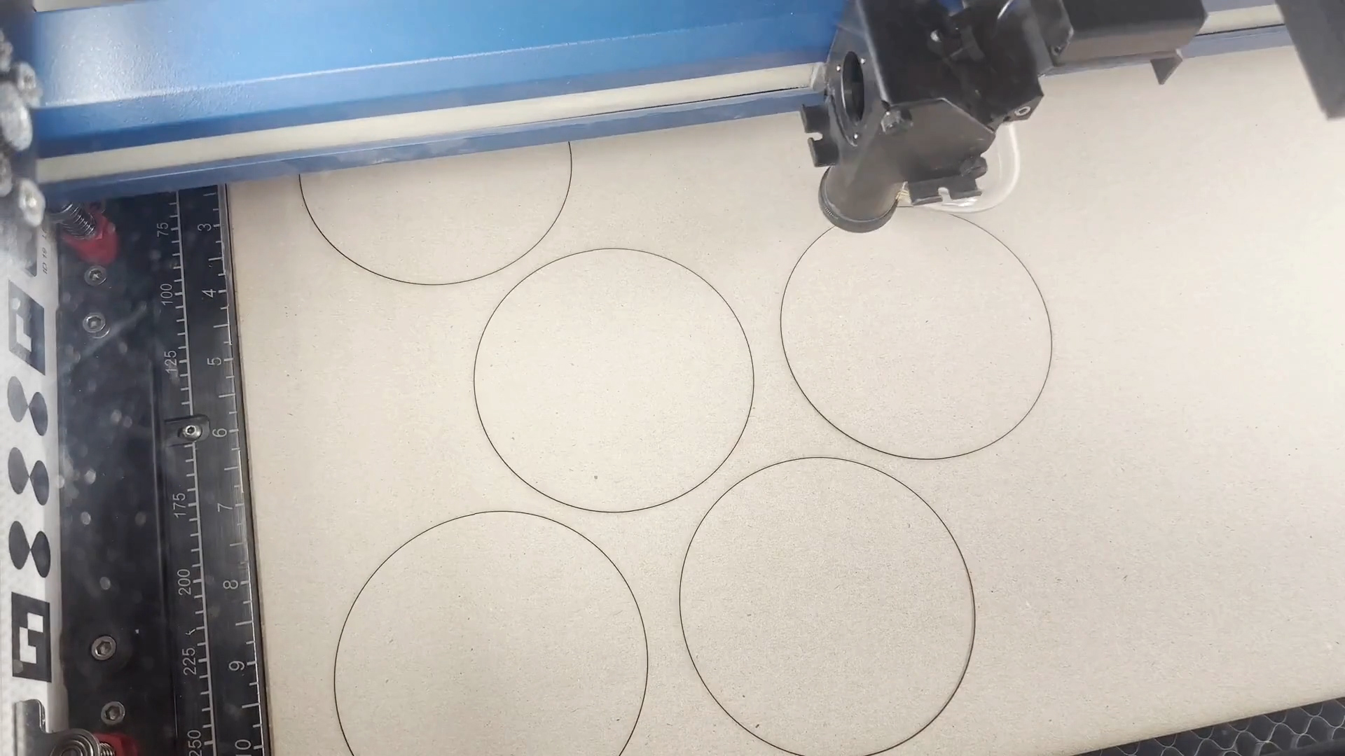 laser cutting jig for cork coasters