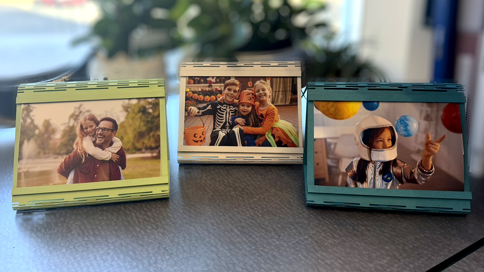 Laser cut living hinge photo frame