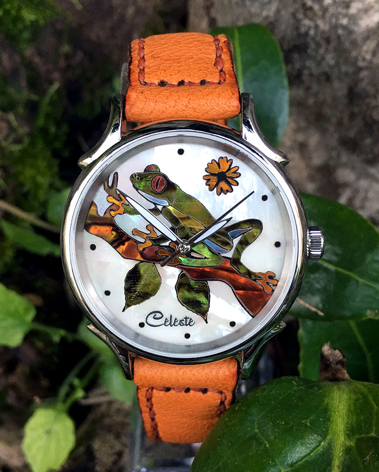 Reloj de rana de árbol de Celeste Watch Company