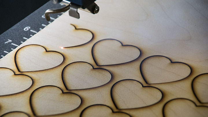 laser engraving a wedding guestbook shadow box