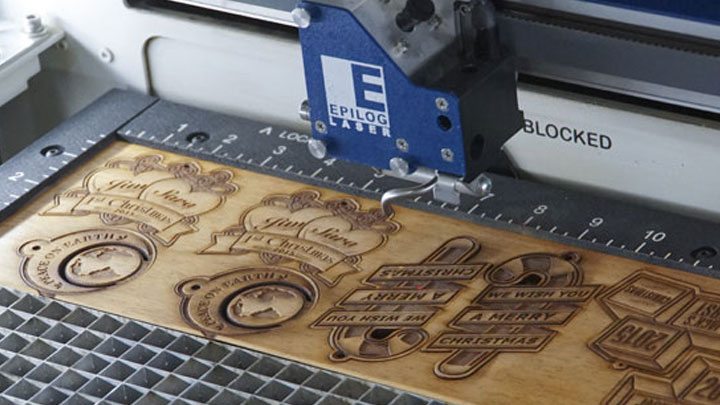 wood ornaments after engraving