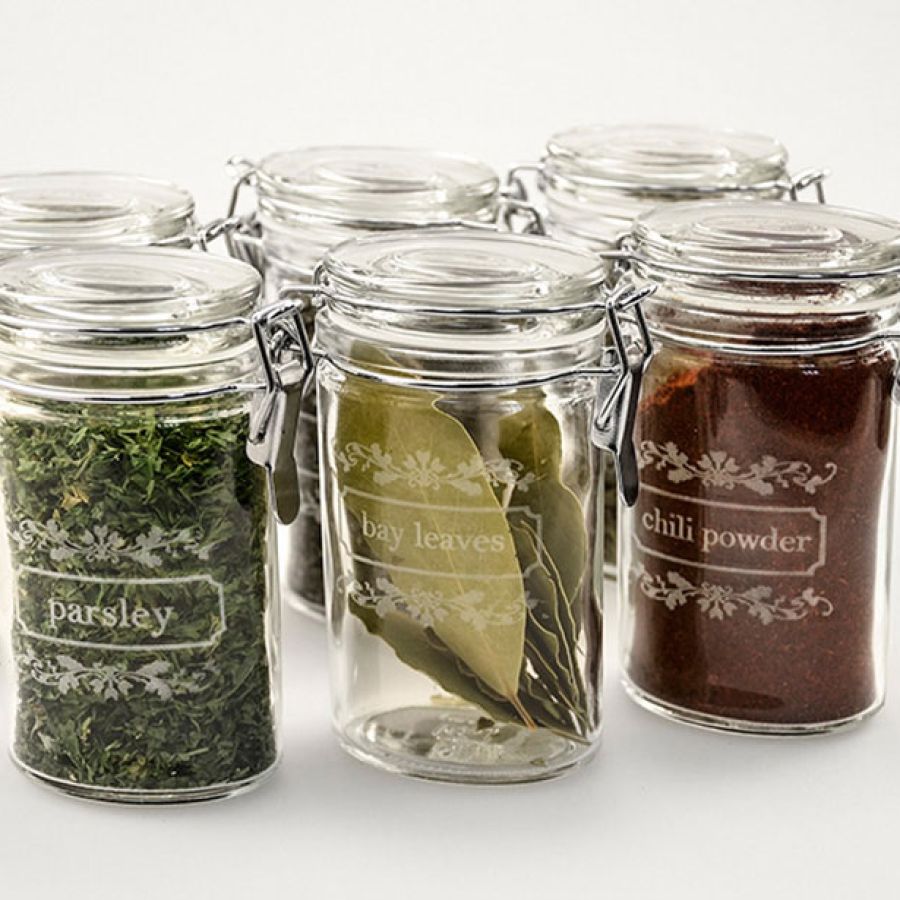 laser engraving glass spice jars