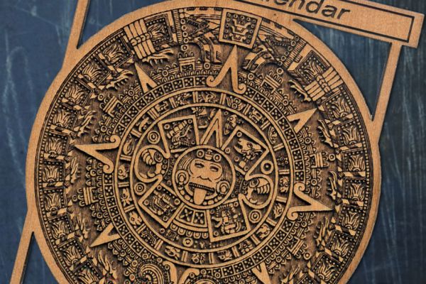 highly detailed aztec engraving