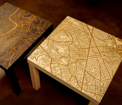 laser engraved end tables