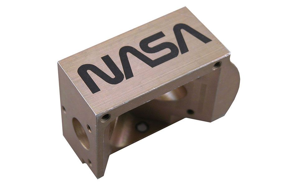 NASA Logo Marked with CO2 Laser Marking Spray