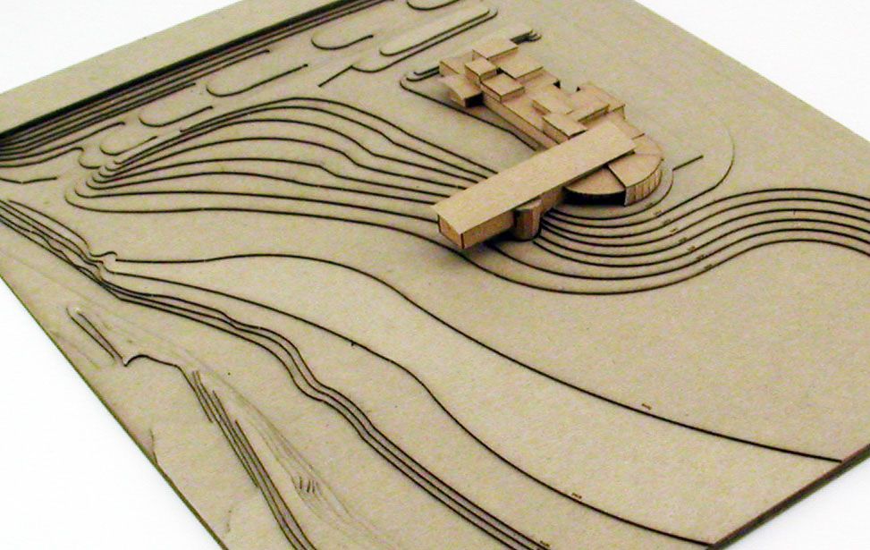 Topografisches Modell einer Baustelle