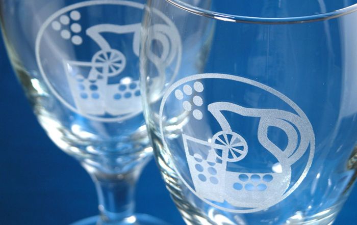 Laser Etched Wine Glasses