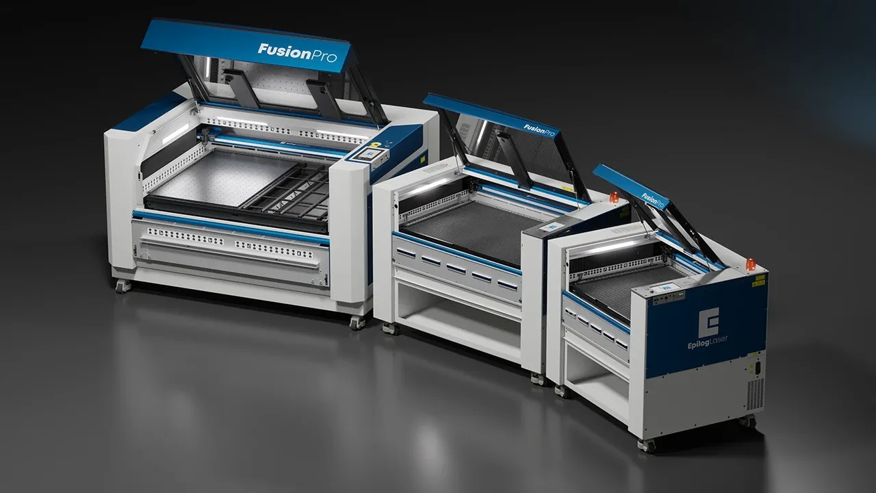 Fusion Pro laser machines, alternate angle