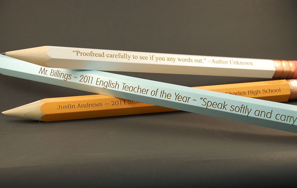Laser Engraved Giant Pencils