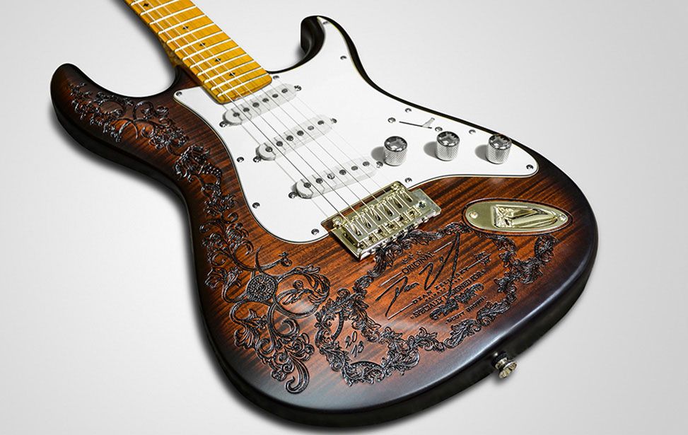 Lasergravierte Dean-Gitarre