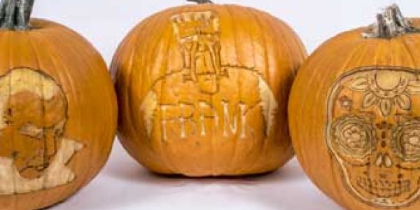 Laser engraved pumpkin