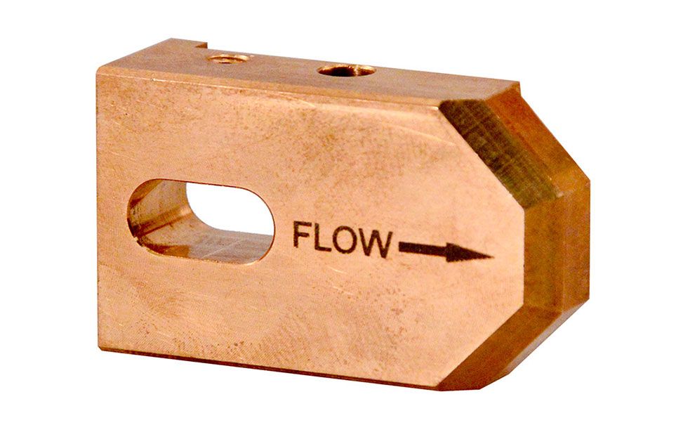 Brass Arrow flow Marked with an Epilog Fiber Laser