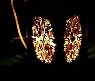 laser cut 3d mdf lamp