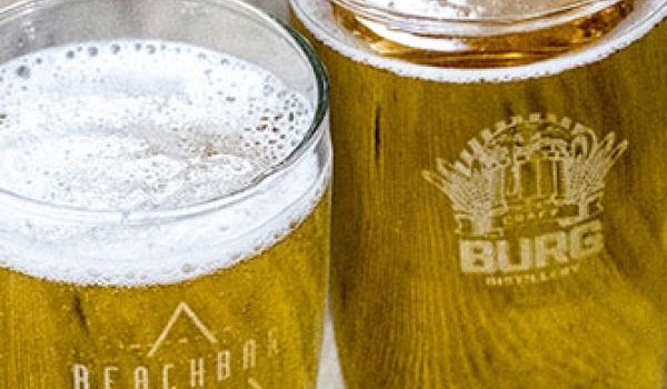 lasergraverede øl- og shotglas