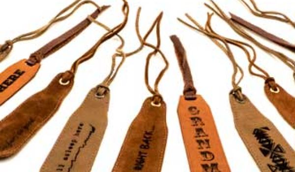 laser engraving leather bookmarks