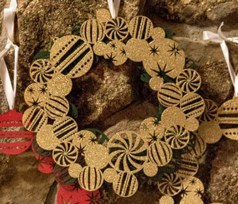 Engraving a Christmas Wreath