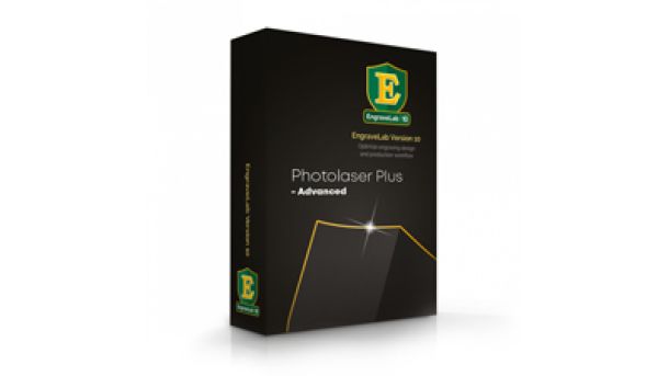PhotoLaser Plus -ohjelmisto ja näytteitä kaiverretuista valokuvista