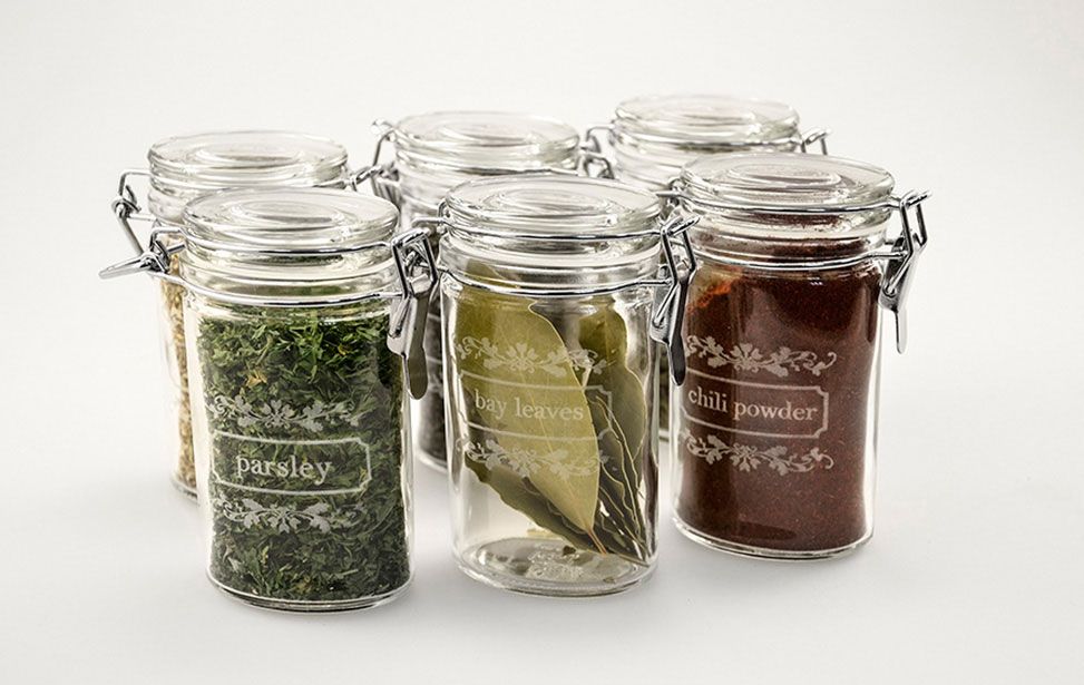 Laser Etched Spice Jars