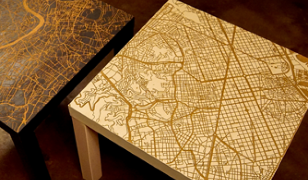 laser engraved end tables