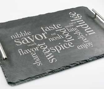 laser engraving slate cheese board