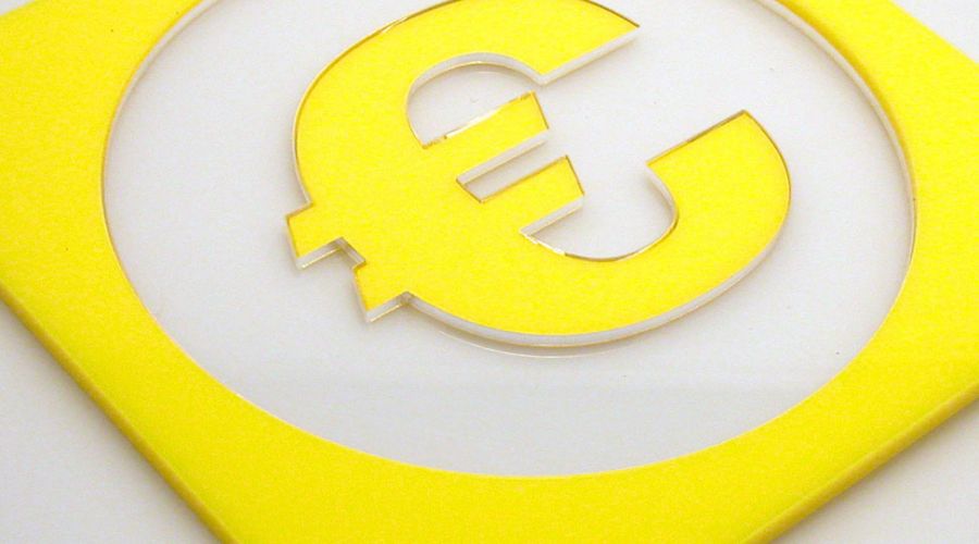 Laserskåren Euro-indlægning i akryl
