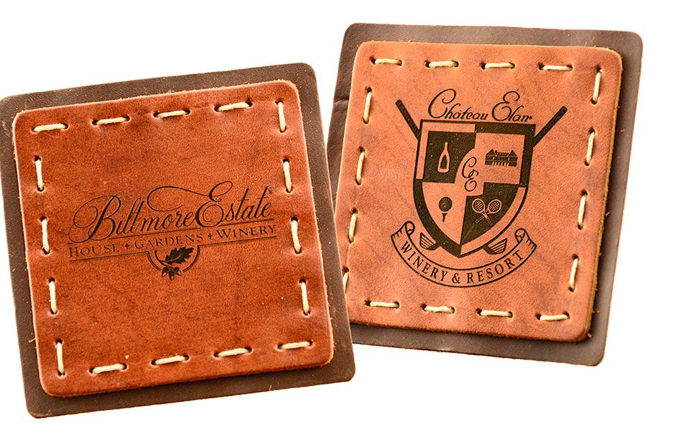 Laser Engraved Leather Coasters