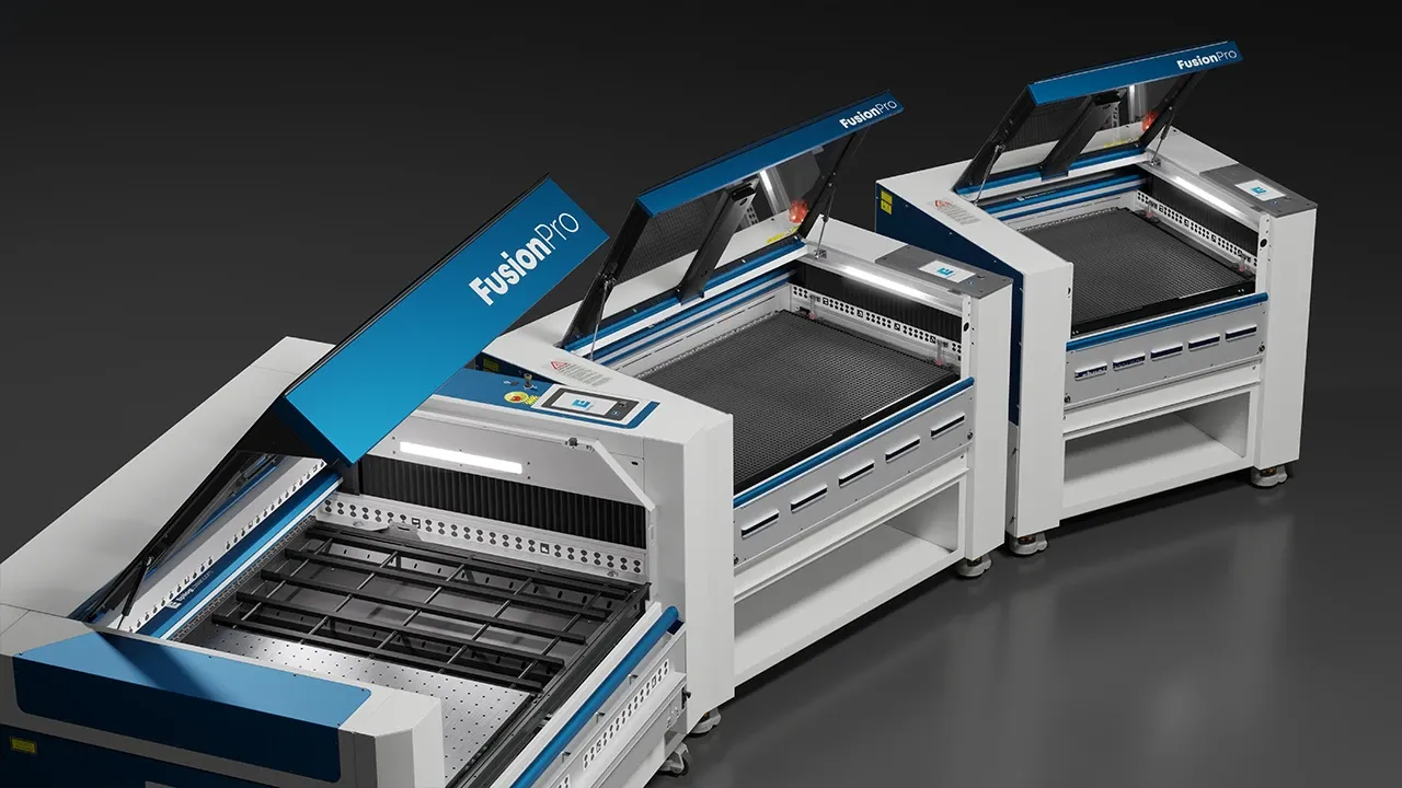 Fusion Pro laser machines, angle shot