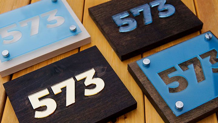 Laser Cut Acrylic House Number Signs